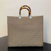 Fendi Women Sunshine Medium FF Fabric Shopper-sandy (1)