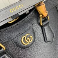 Gucci GG Women Diana Small Tote Bag Double G Black Leather (1)