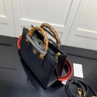 Gucci GG Women Diana Small Tote Bag Double G Black Leather (1)