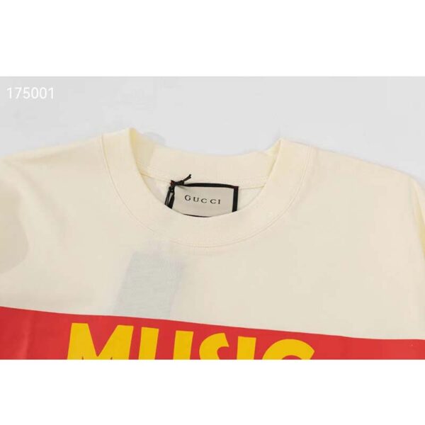 Gucci GG Women Gucci 100 Cotton T-Shirt White Cotton Jersey Crewneck Oversize Fit (12)