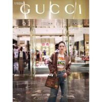 Gucci GG Women Gucci 100 Cotton T-Shirt White Cotton Jersey Crewneck Oversize Fit (4)