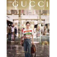 Gucci GG Women Gucci 100 Cotton T-Shirt White Cotton Jersey Crewneck Oversize Fit (4)