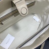 Gucci GG Women Ophidia Medium GG Tote Beige White Supreme Canvas (6)