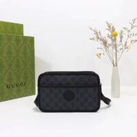 Gucci Unisex GG Shoulder Bag Black GG Supreme Canvas Leather (1)