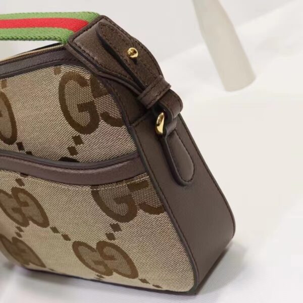 Gucci Unisex Messenger Bag Jumbo GG Camel Ebony Jumbo Canvas (9)