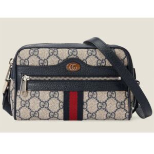 Gucci Unisex Ophidia GG Mini Bag Beige Blue GG Supreme Canvas