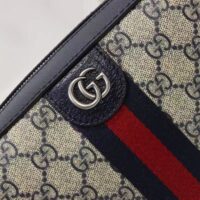 Gucci Unisex Ophidia GG Shoulder Bag Beige Blue Supreme Canvas (1)