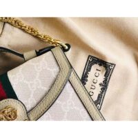 Gucci Women Dionysus GG Mini Shoulder Bag Beige White Supreme Canvas (7)