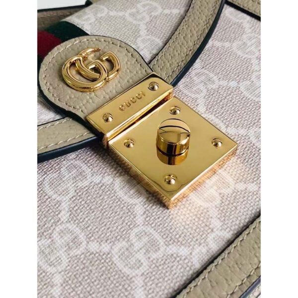 Gucci Women Dionysus GG Mini Shoulder Bag Beige White Supreme Canvas (8)