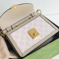 Gucci Women Dionysus GG Mini Shoulder Bag Beige White Supreme Canvas (7)