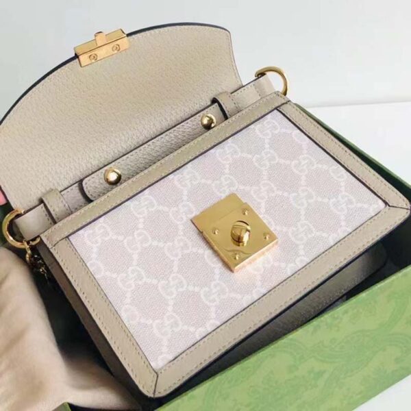 Gucci Women Dionysus GG Mini Shoulder Bag Beige White Supreme Canvas (9)