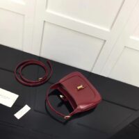 Gucci Women Jackie 1961 Mini Shoulder Bag Red Leather Gold-Toned Hardware (2)