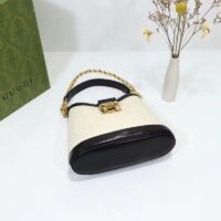 Gucci Women Small GG Shoulder Bag White Debossed GG Leather (8)