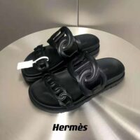 Hermes Women Extra Sandal in Nappa Leather-Black (1)