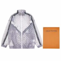 Louis Vuitton LV Men Organza Track Top Polyester Translucent Regular Fit (9)