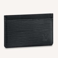 Louis Vuitton LV Unisex Card Holder Wallet Black Epi leather (2)