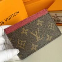 Louis Vuitton LV Unisex Card Holder Wallet Fuchsia Pink Monogram Coated Canvas (8)