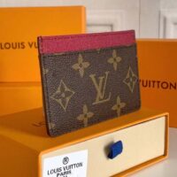 Louis Vuitton LV Unisex Card Holder Wallet Fuchsia Pink Monogram Coated Canvas (8)