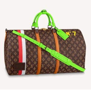 Louis Vuitton LV Unisex Keepall 55 Monogram Coated Canvas Cowhide Leather