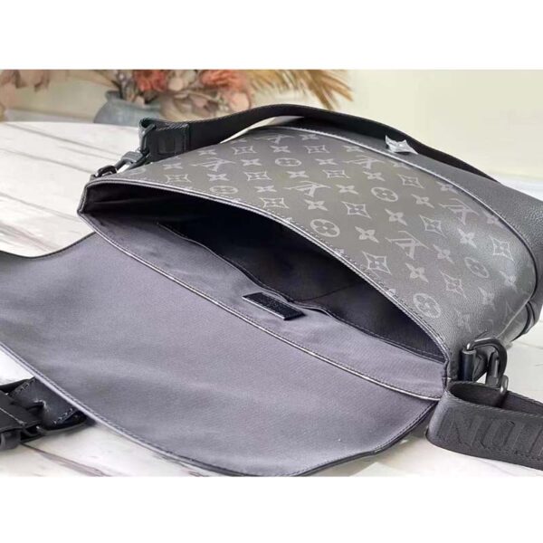 Louis Vuitton LV Unisex Saumur Messenger Monogram Eclipse Coated Canvas Black (5)