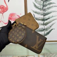 Louis Vuitton LV Unisex Trio Pouch Monogram Giant Mini Coated Canvas Cowhide (2)