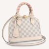 Louis Vuitton LV Women Alma BB Handbag Beige Damier Azur Coated Canvas