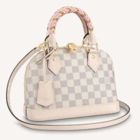 Louis Vuitton LV Women Alma BB Handbag Beige Damier Azur Coated Canvas (3)