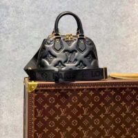 Louis Vuitton LV Women Alma BB Handbag Black Quilted Embroidered Smooth Calf (3)