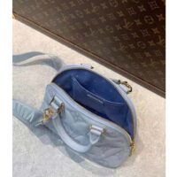 Louis Vuitton LV Women Alma BB Handbag Blue Quilted Embroidered Smooth Calf (3)