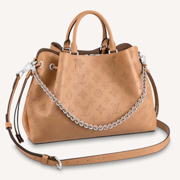 Louis Vuitton LV Women Bella Tote Brown Mahina Perforated Calfskin (4)