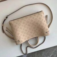 Louis Vuitton LV Women Bella Tote Crème Beige Mahina Perforated Calfskin (7)