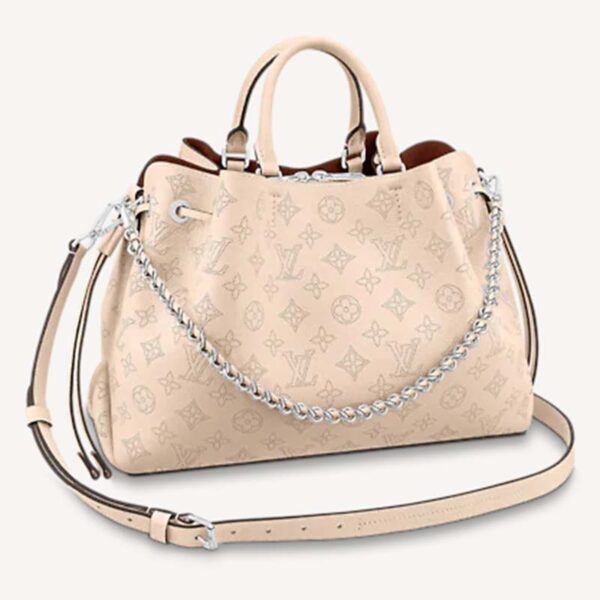 Louis Vuitton LV Women Bella Tote Crème Beige Mahina Perforated Calfskin (7)