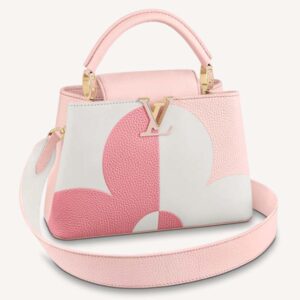 Louis Vuitton LV Women Capucines BB Pink Crème Taurillon Cowhide Leather