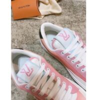 Louis Vuitton LV Women Charlie sneaker Rose Clair Pink Recycled Rubber LV Initials (3)