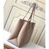 Louis Vuitton LV Women Lockme Shopper Beige Greige Grained Calf Leather (9)