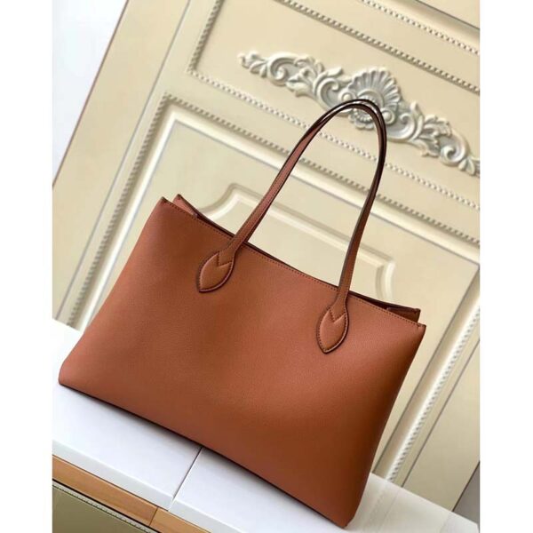 Louis Vuitton LV Women Lockme Shopper Chataigne Brown Grained Calf Leather (12)