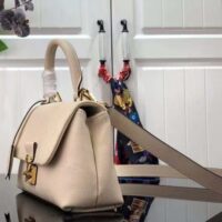 Louis Vuitton LV Women Madeleine BB Handbag Crème Beige Embossed Grained Cowhide (4)