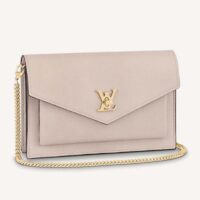 Louis Vuitton LV Women Mylockme Chain Pochette Greige Beige Calf Leather (5)