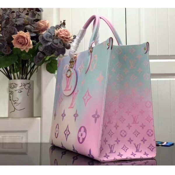 Louis Vuitton LV Women Onthego GM Tote Sunrise Pastel Monogram Coated Canvas (2)