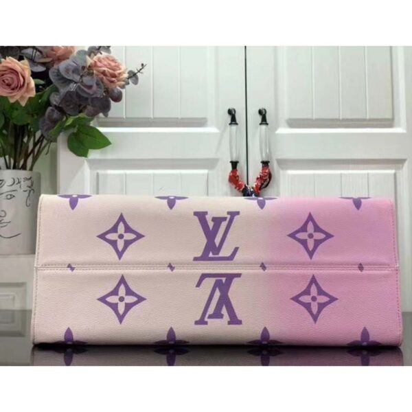 Louis Vuitton LV Women Onthego GM Tote Sunrise Pastel Monogram Coated Canvas (7)