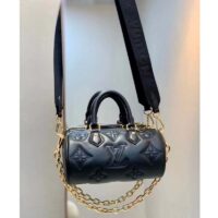 Louis Vuitton LV Women Papillon BB Handbag Black Quilted Embroidered Smooth Calf (11)