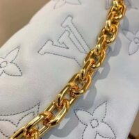 Louis Vuitton LV Women Wallet On Strap Bubblegram Blue Monogram Embroidered Quilted Calf (5)