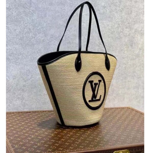 Louis Vuitton Women Saint Jacques Black Synthetic Knitted Raffia Cowhide Leather (2)