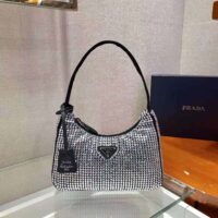 Prada Women Duchesse and Crystal Mini-Bag-Black (1)