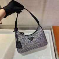 Prada Women Duchesse and Crystal Mini-Bag-Black (1)