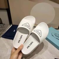 Prada Women Leather Slides in 20mm Heel-White (1)