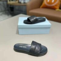 Prada Women Nappa Leather Slides in 20mm Heel-Black (1)