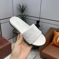 Prada Women Nappa Leather Slides in 20mm Heel-White (1)