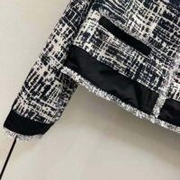 Prada Women Printed Fabric and Re-Nylon Jacket-Black (1)