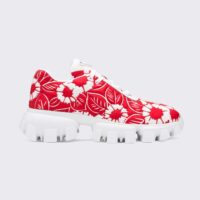 Prada Women Printed Nylon Sneakers-Red (1)